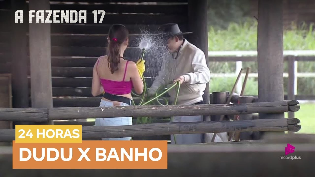 Duda pergunta se Dudu tomou banho e brinca: 'Até os porquinhos estão mais cheirosos' | A Fazenda 17