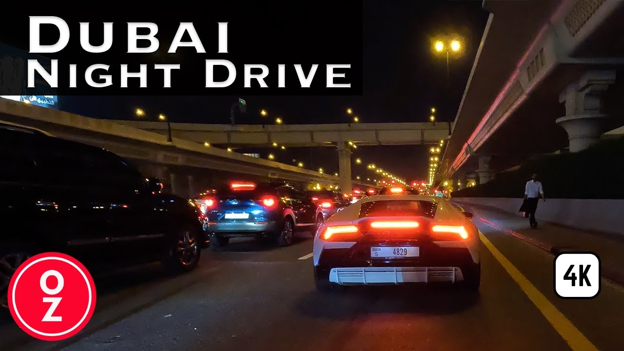 [4k] Dubai Downtown Driving at Night 🍹  Along the Dubai Mall & City Center  🇦🇪