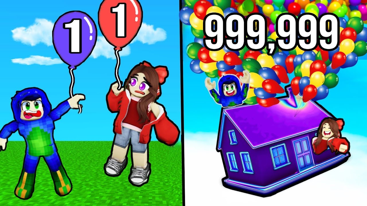 ROBLOX We make the HOUSE FLY Through BALLOONS ft @Ayush More  @Ekta More
