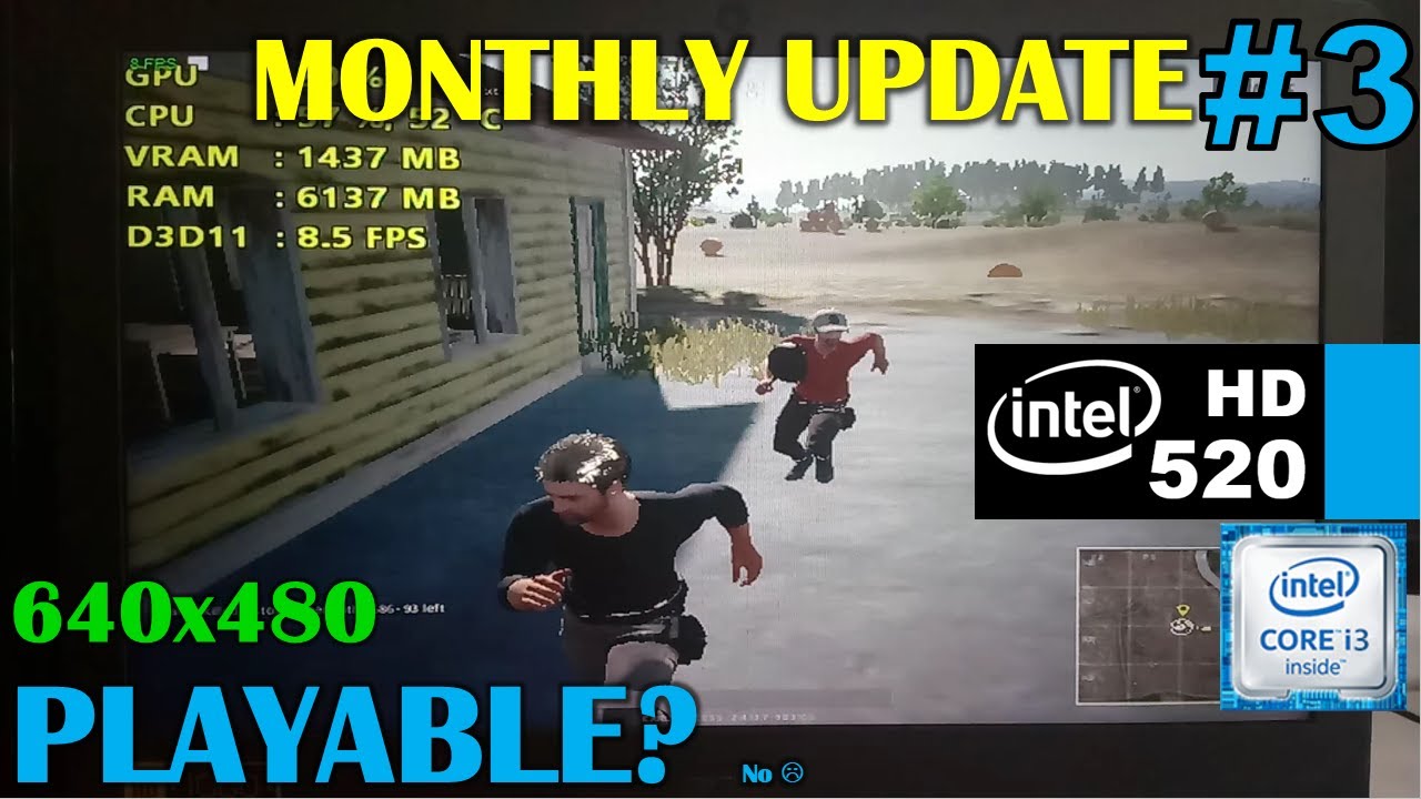 HD 520, i3 6100u | PlayerUnknown's Battlegrounds - Monthly Update 3 - 640x480
