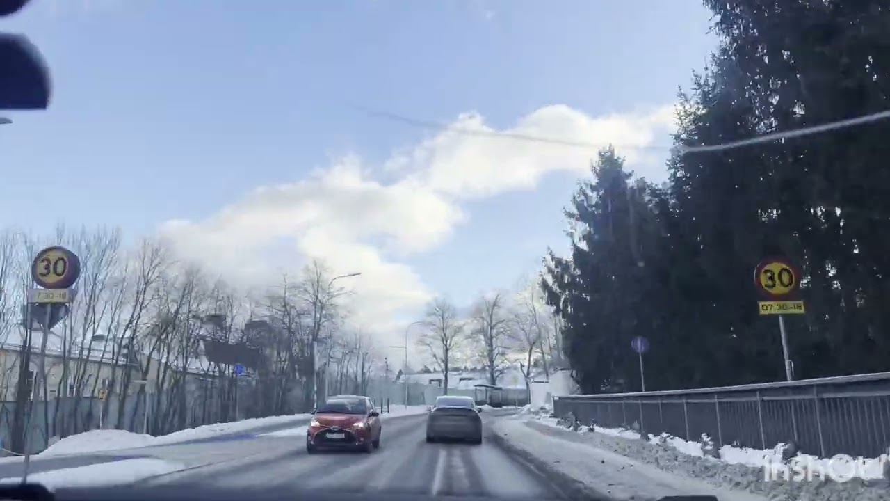 februari 2026 /01/02 Stockholm یک روزی برفی در استکهلم سویدن   🚙🚘