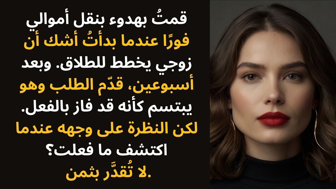 نقلتُ ممتلكاتي عندما بدأت أشكّ أن زوجي يخطط للطلاق. وبعد أسبوعين قدّم طلب الطلاق، لكنه لم ...