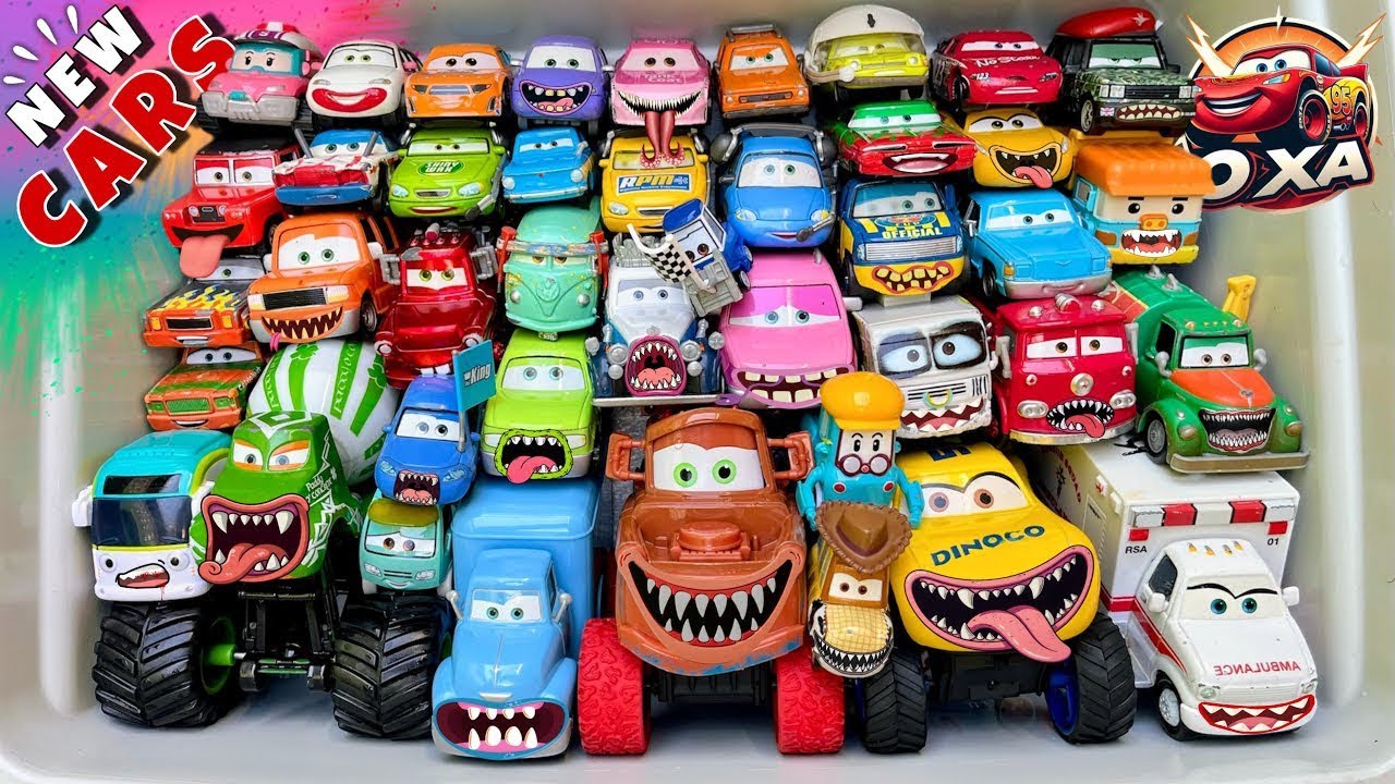 Disney Pixar Cars Unboxing Review | Lightning McQueen, Tow Mater, Chick Hicks, Sally Carrera, Cruz
