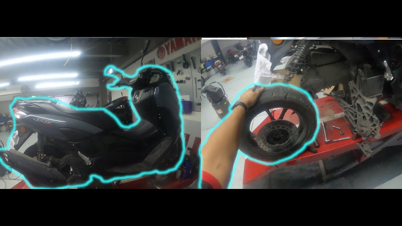 como quitar la llanta trasera de yamaha  nmax 155????