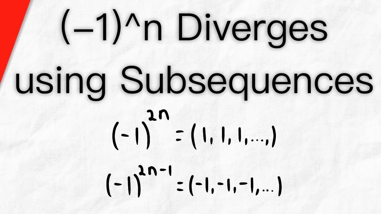 Sequence (1^n) Diverges using Subsequences | Real Analysis