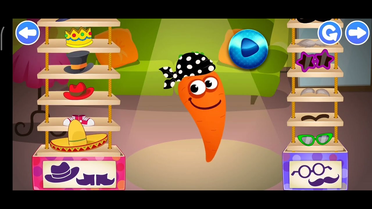 FUNNY FOOD 2! Educational games for kids! lesson 7