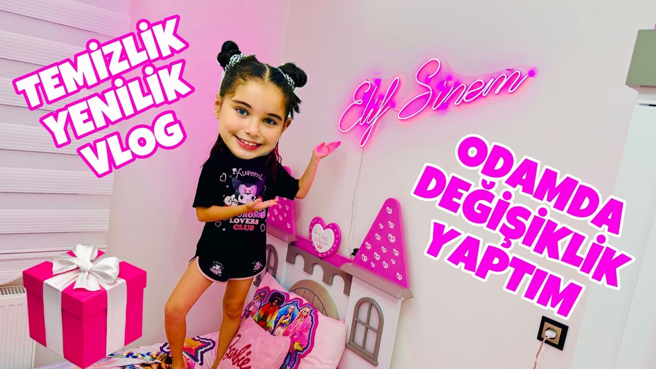 ODAMDA YENİLİK YAPTIM !! ODAMI DEĞİŞTİRDİK !! ELİF SİNEM TEMİZLİK VLOG !!