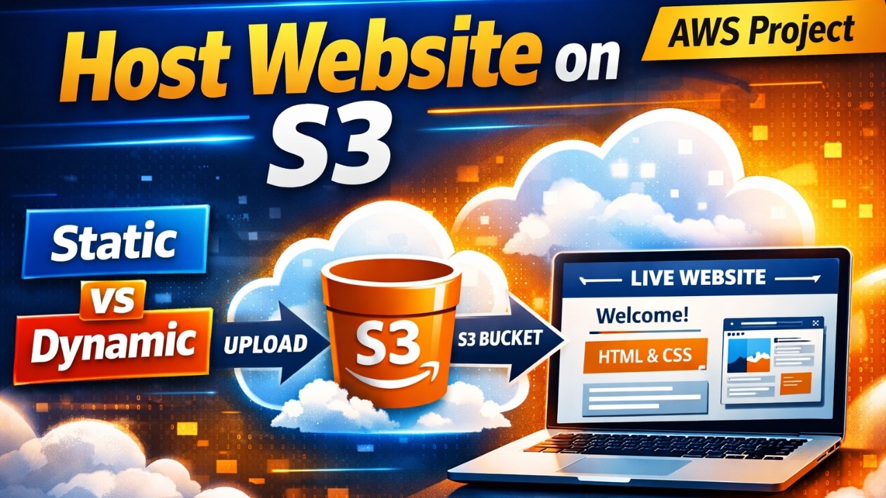 AWS S3 Static Website Hosting Project | Static vs Dynamic Website Explained | Deploy HTML Site on S3