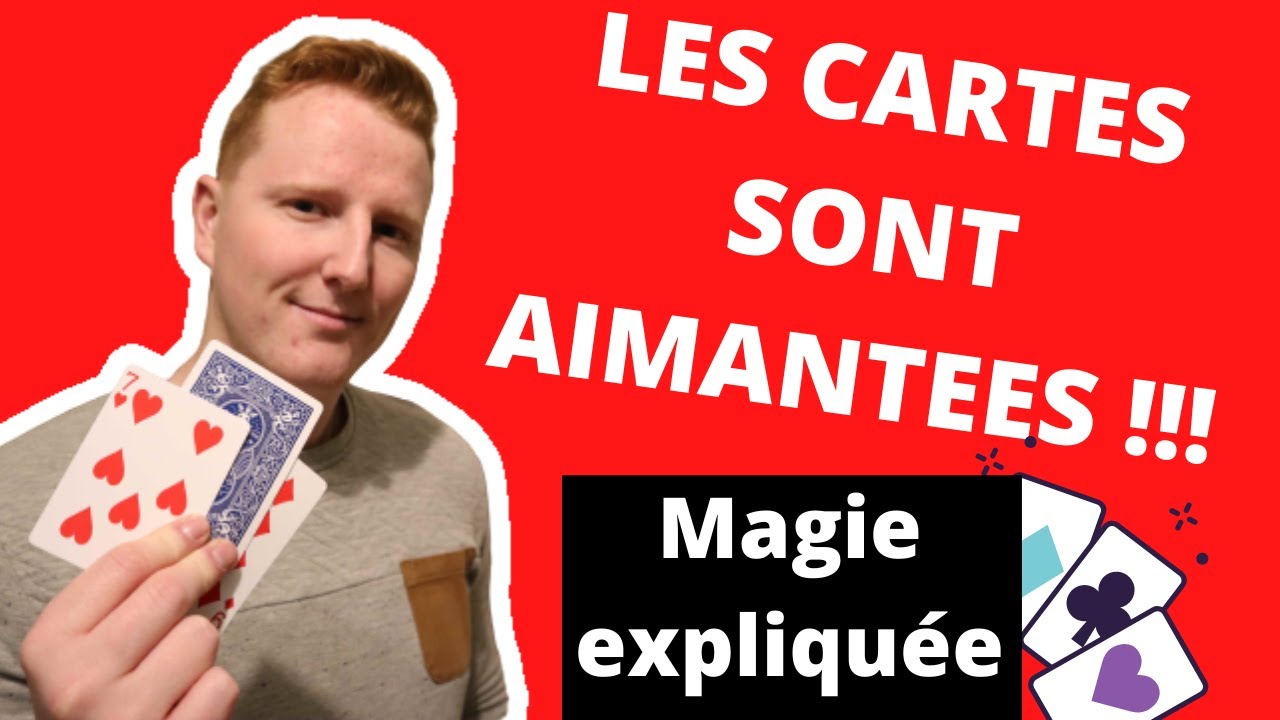 LES CARTES SONT AIMANTEES !! Tour de magie facile ⚡️
