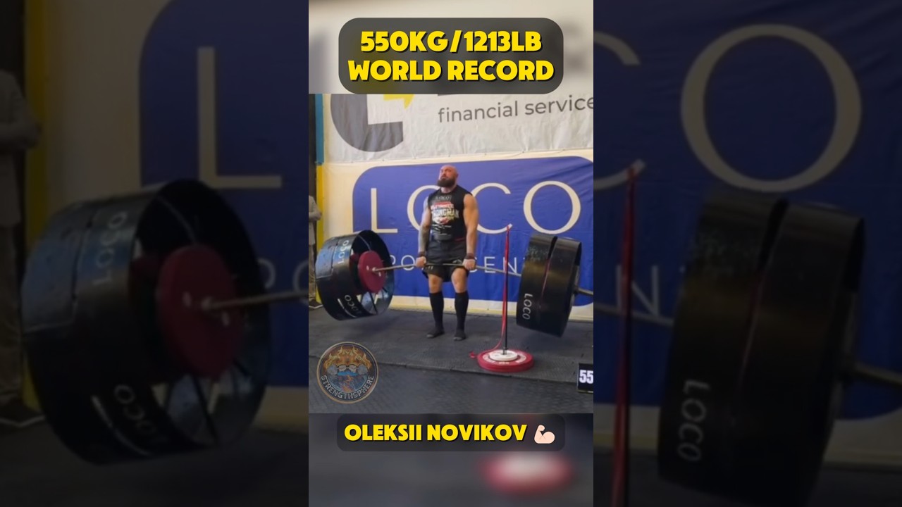 550kg Oleksii Novikov World Record Deadlift! #deadlift #worldsstrongestman #strongman