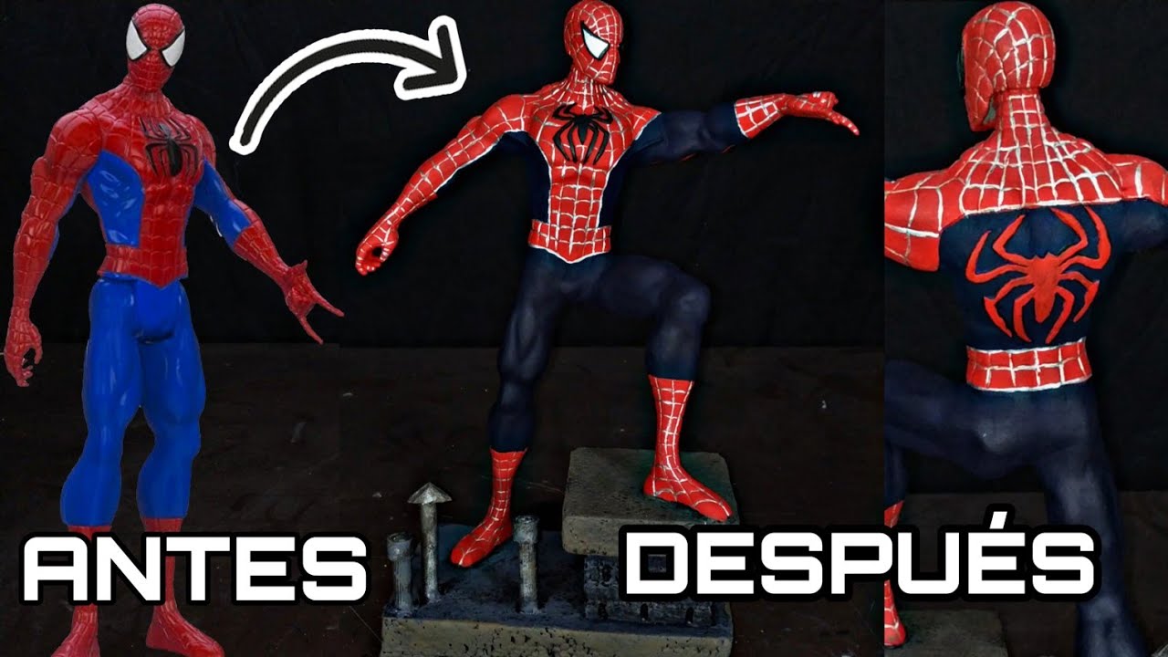SPIDERMAN TOBEY MAGUIRE CUSTOM TITAN HERO SERIES | STREET PLAY | Como hacer una estatua de spiderman