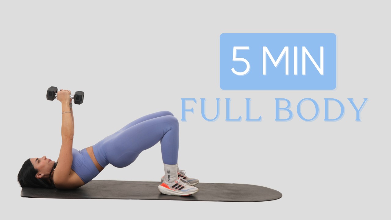 FULL BODY 5 MIN | Entrenamiento con Mancuernas en Casa