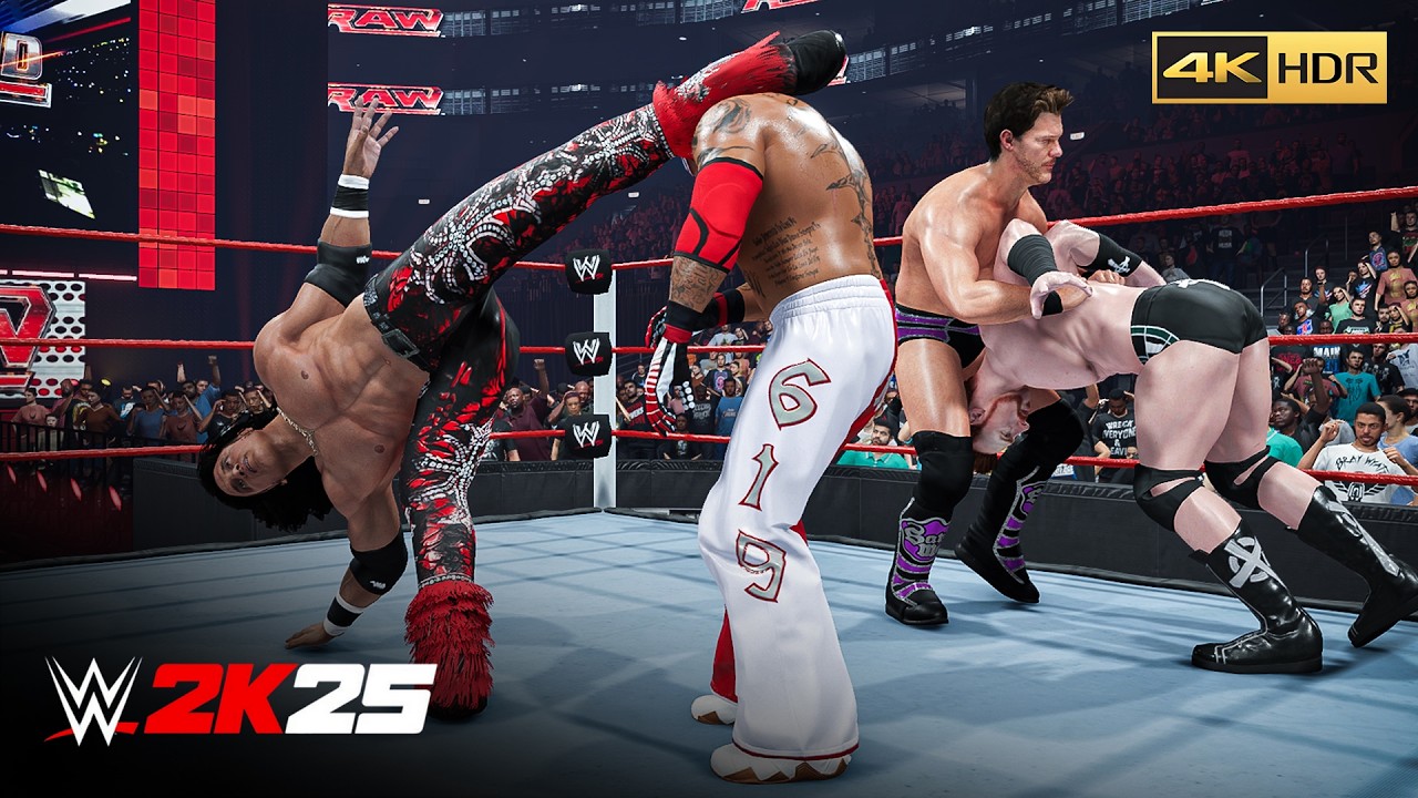 WWE 2K25 - John Morrison Vs Rey Mysterio Vs Chris Jericho Vs Sheamus   Raw 2010 - FULL MATCH [4K]