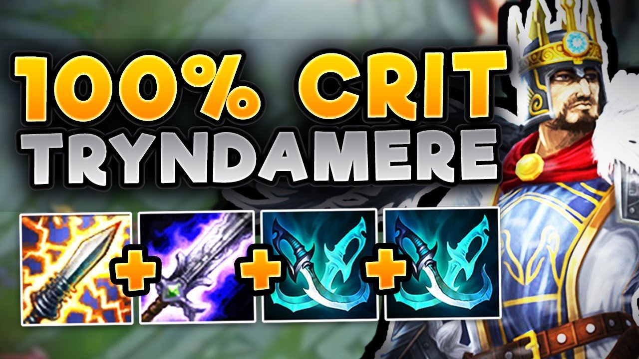 WHO CAN 1V1 THIS 100% CRIT TRYNDAMERE? 1 SHOT THE ENEMY TEAM WITH TRYNDAMERE TOP! League of Legends