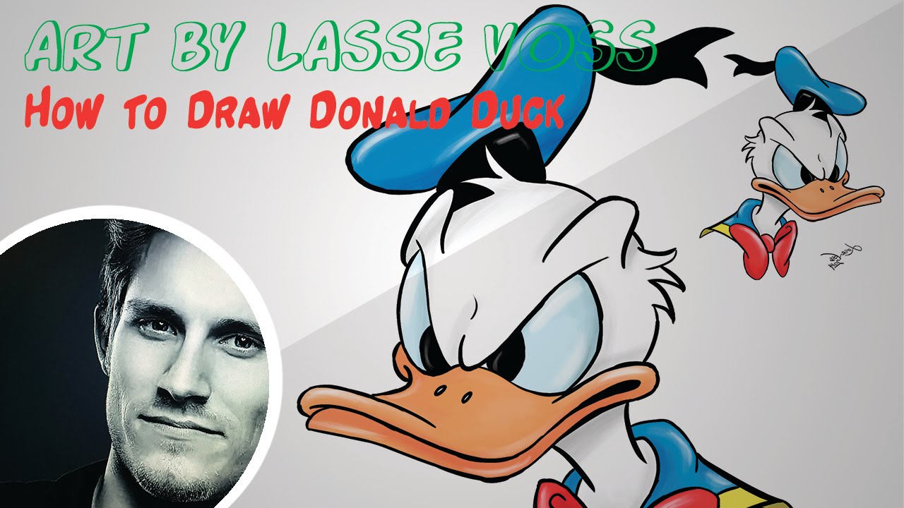 How to draw Donald Duck - The easy way - Inking tutorial! #2