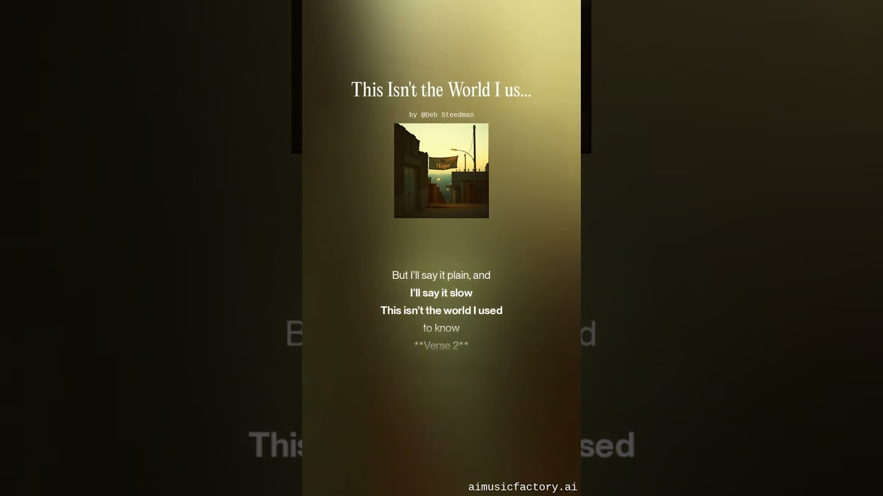 This Isn't the World I used to Know