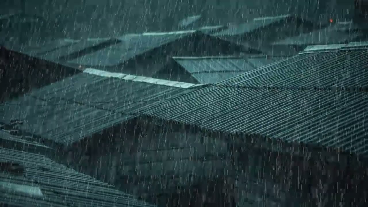 No Ads Rain Sounds for Sleeping – Deep Night Rain On the Tin Roof for Overthinking Shutdown