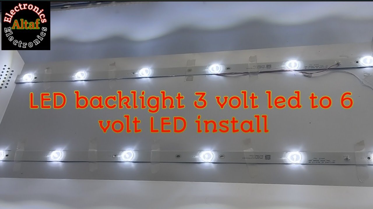Apollo 32inch LED backlight change 3 volt led to 6 volt LED install Altaf Electronics