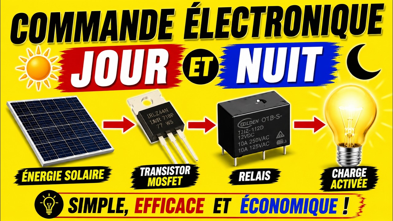 Fabriquer une commande &eacute;lectronique jour nuit avec relais et transistor mosfet