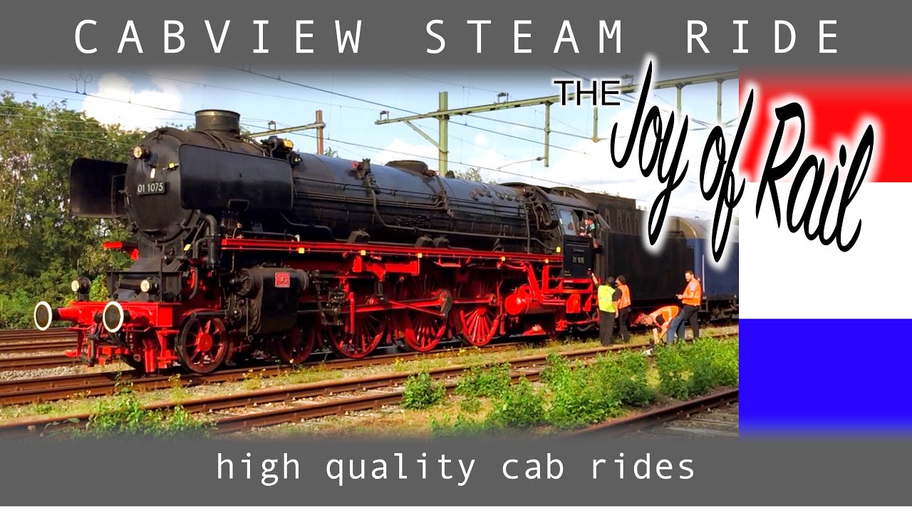 The power of steam! Full steam cab ride BR01 at 100kmh: Rotterdam - Breda SSN CABVIEW HOLLAND sep 21