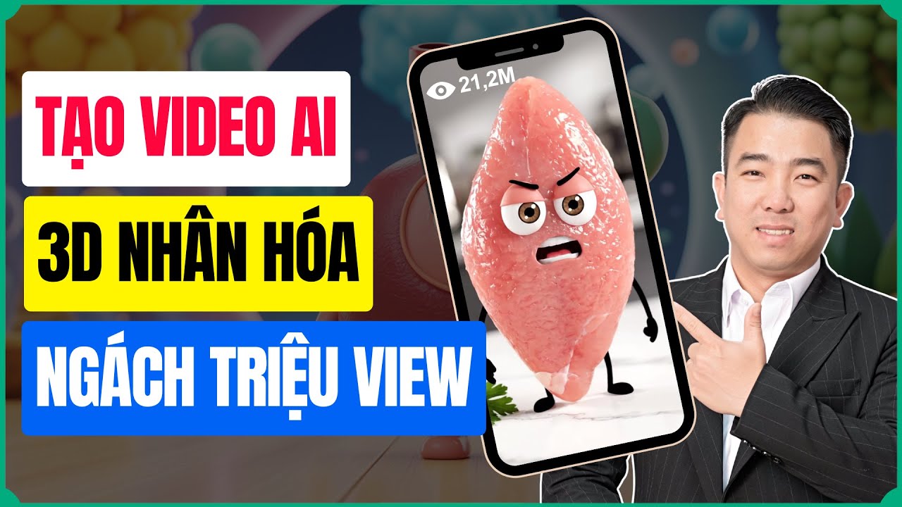 Tạo Video 3D Nhân Hóa Ngách Kiếm Tiền Online Triệu View Bằng AI