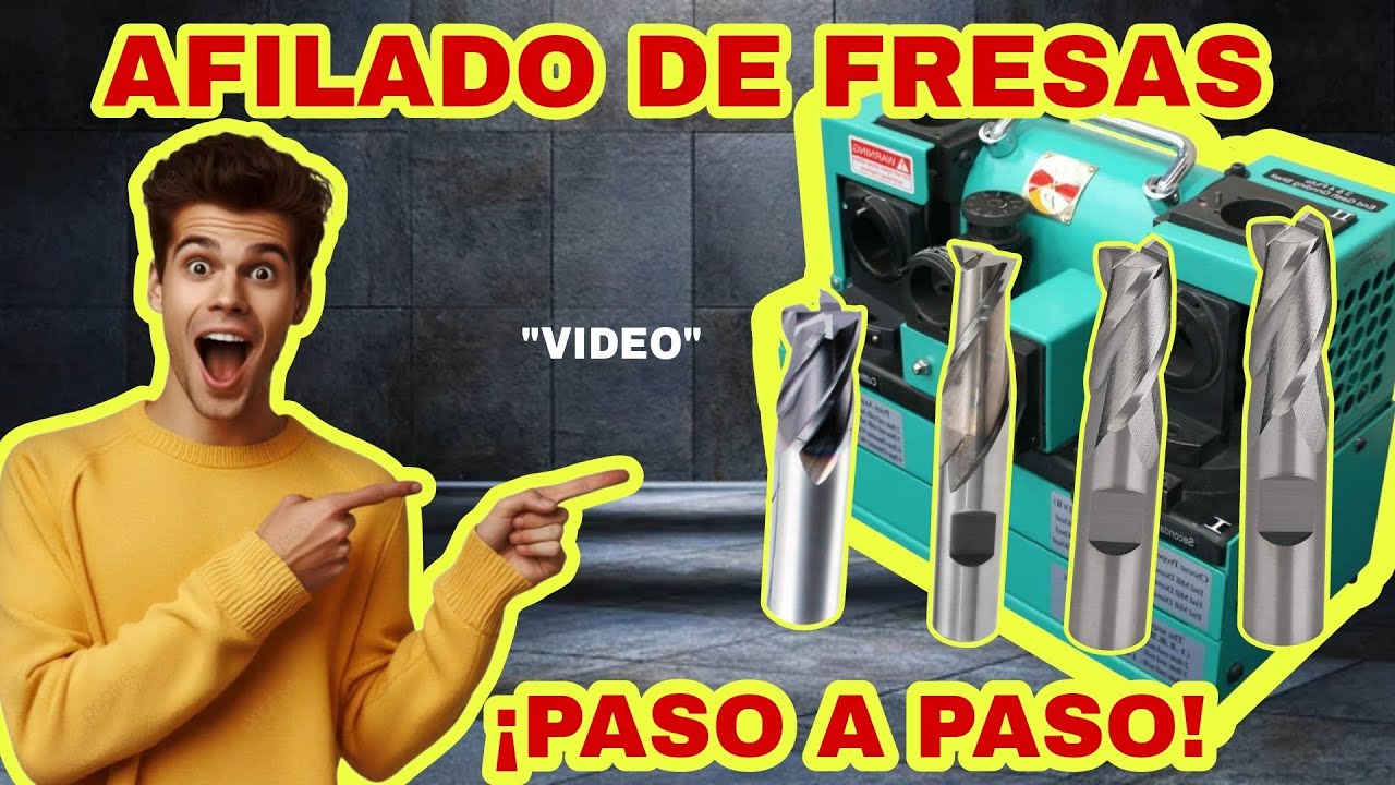 afilado de Fresa en afiladora paso a paso ✅️