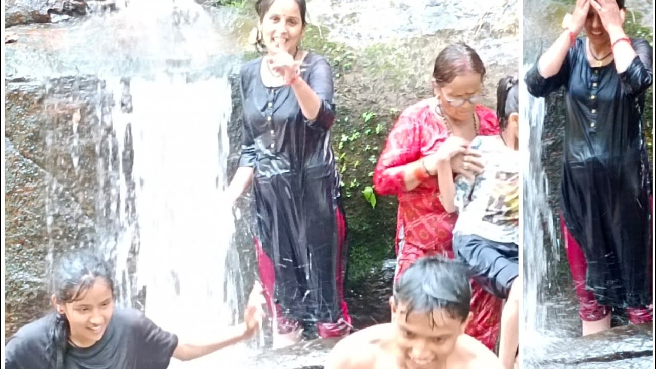 चूल्हे के गरम गरम आलू के पराठे खाए😋 फिर गए नदी में बहुत मस्ती की बच्चों के साथ में