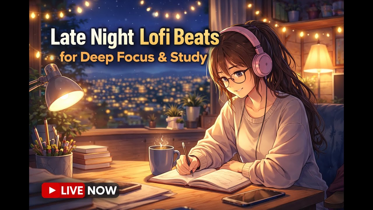 🌙 Late Night Lofi Beats for Deep Focus & Study