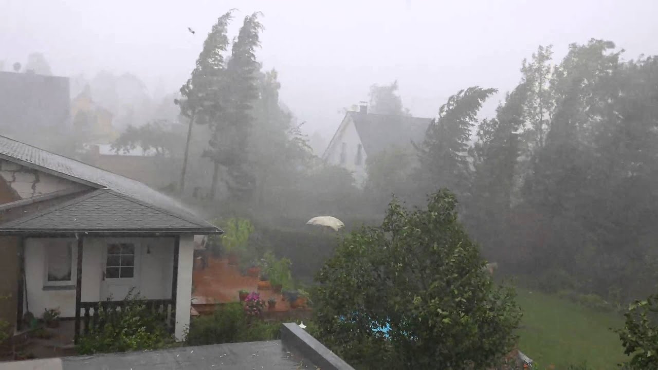 Epic hailstorm footage captured in Germany