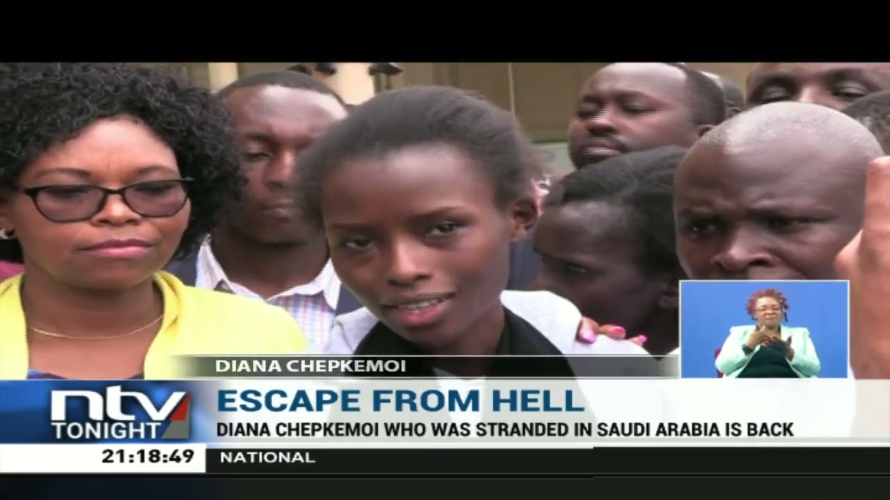 24-year-old Diana Chepkemoi who was stranded in Saudi Arabia is back