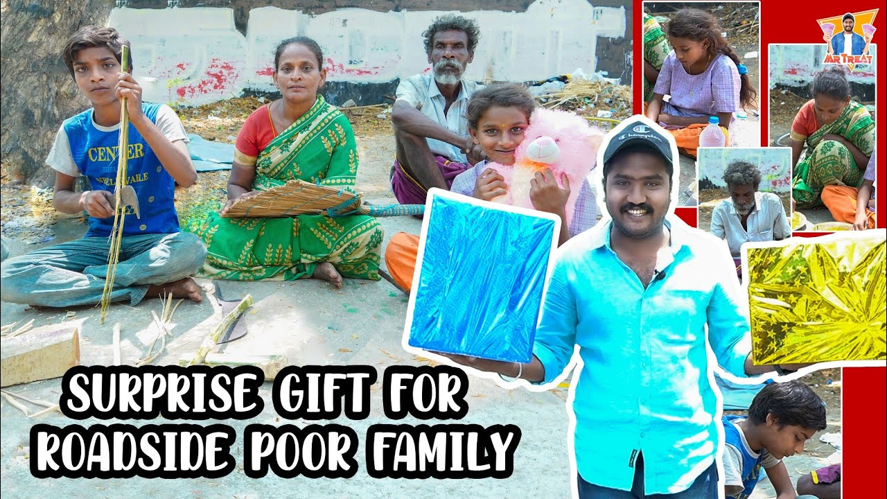 Surprise Gift For Roadside Poor Family | Heart Touching Video | MrTreat