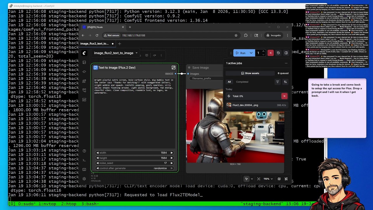 Building a Local AI Server from Scratch (FLUX.2-dev on 3090, Ollama, Dia TTS)