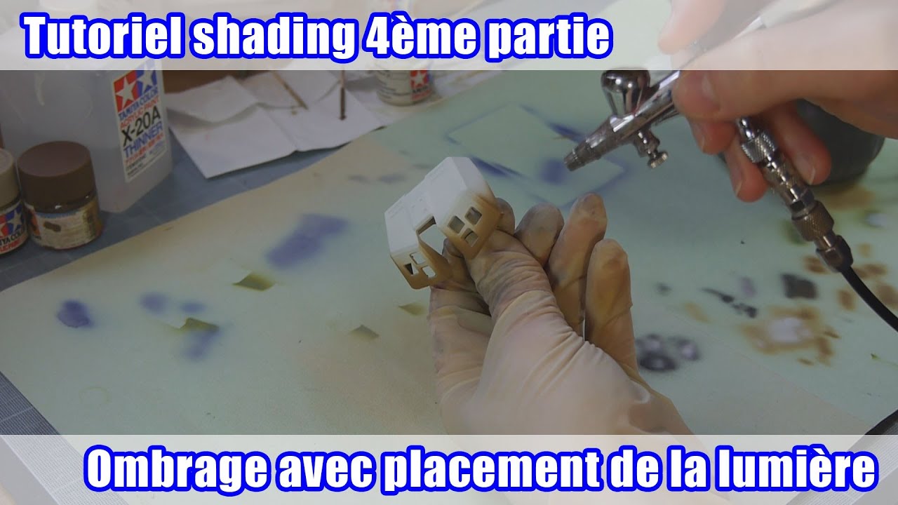 Tutoriel shading à l'aérographe 4ème partie : l'ombrage avec placement de la lumière