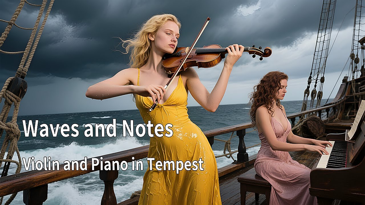 Waves and Notes: Violin and Piano in Tempest #violin #piano #violintune #music