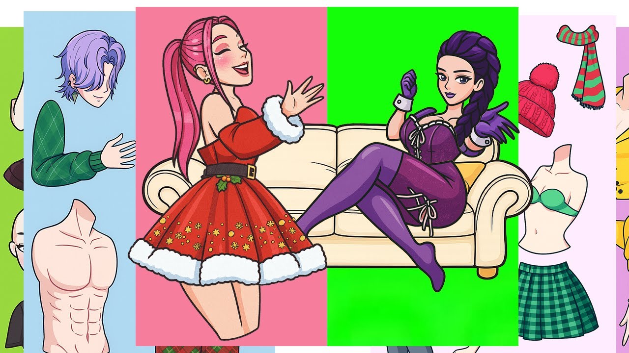 🌈Paper diy🌈 HUNTRIX RUMI and MIRA in CHRISTMAS