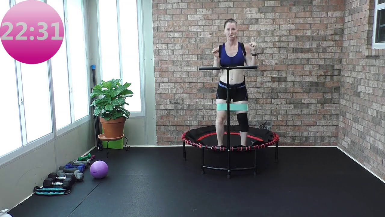 Rebounding Cardio & Barefoot Boxing | Dynamic Core Sculpt & Full Body Fat Burn Workout