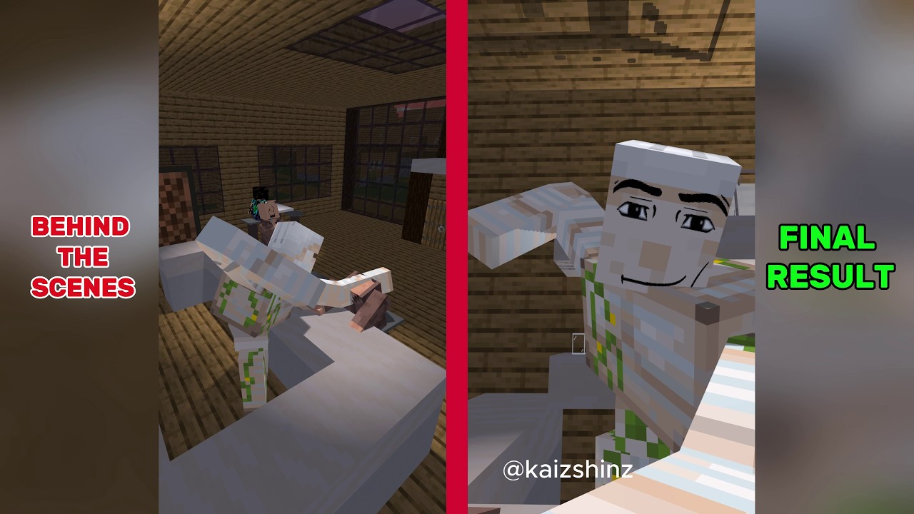 Minecraft Shorts Memes: Behind The Scenes vs Final Result 💀