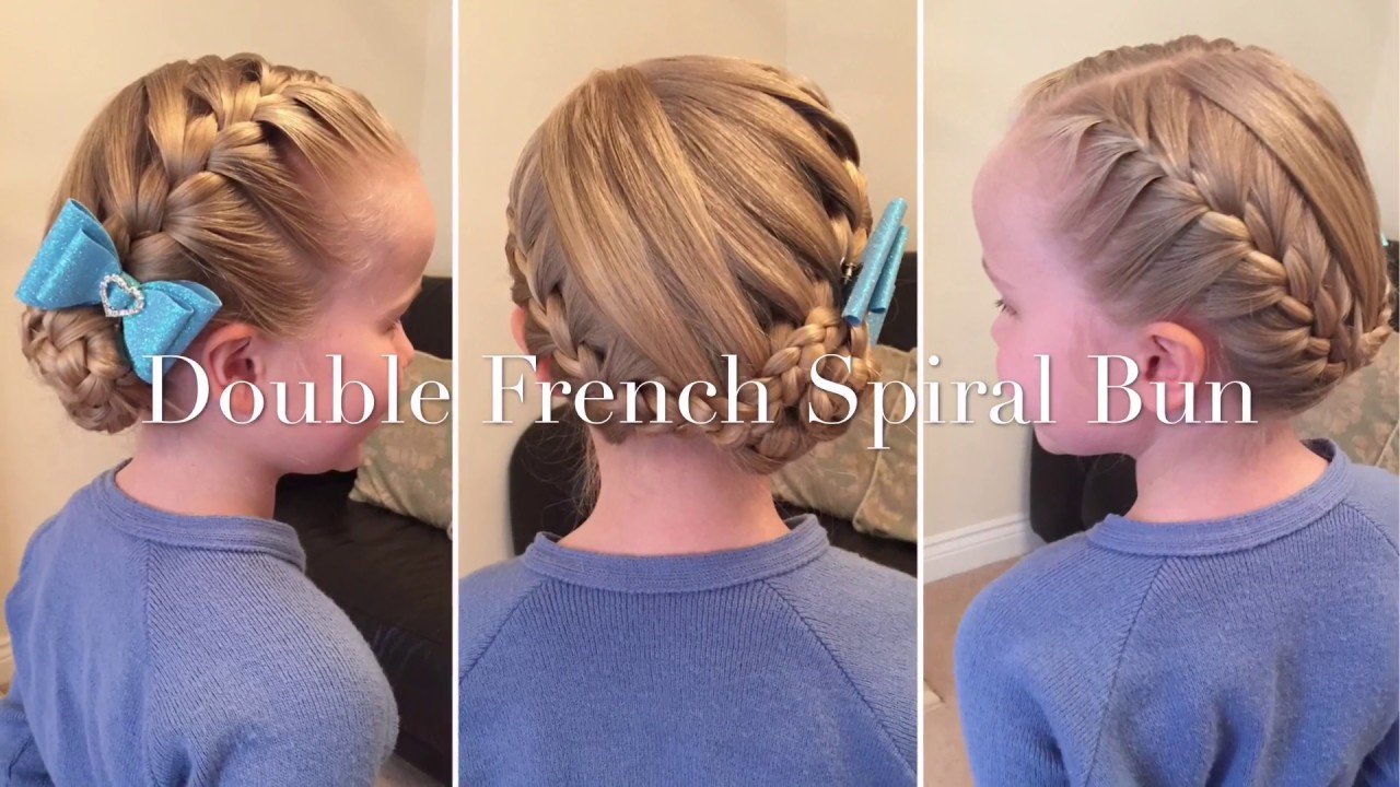 Видеоурок по созданию двойной французской спиральной прически от Two Little Girls Hairstyles.