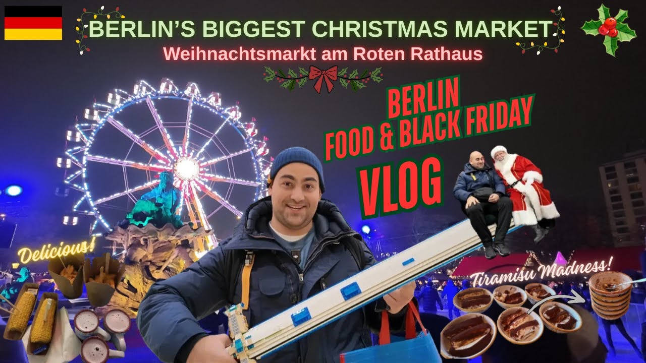 Exploring Berlin's Biggest Christmas Market! 🎄 Food & Black Friday Vlog! (Türkçe Altyazı)