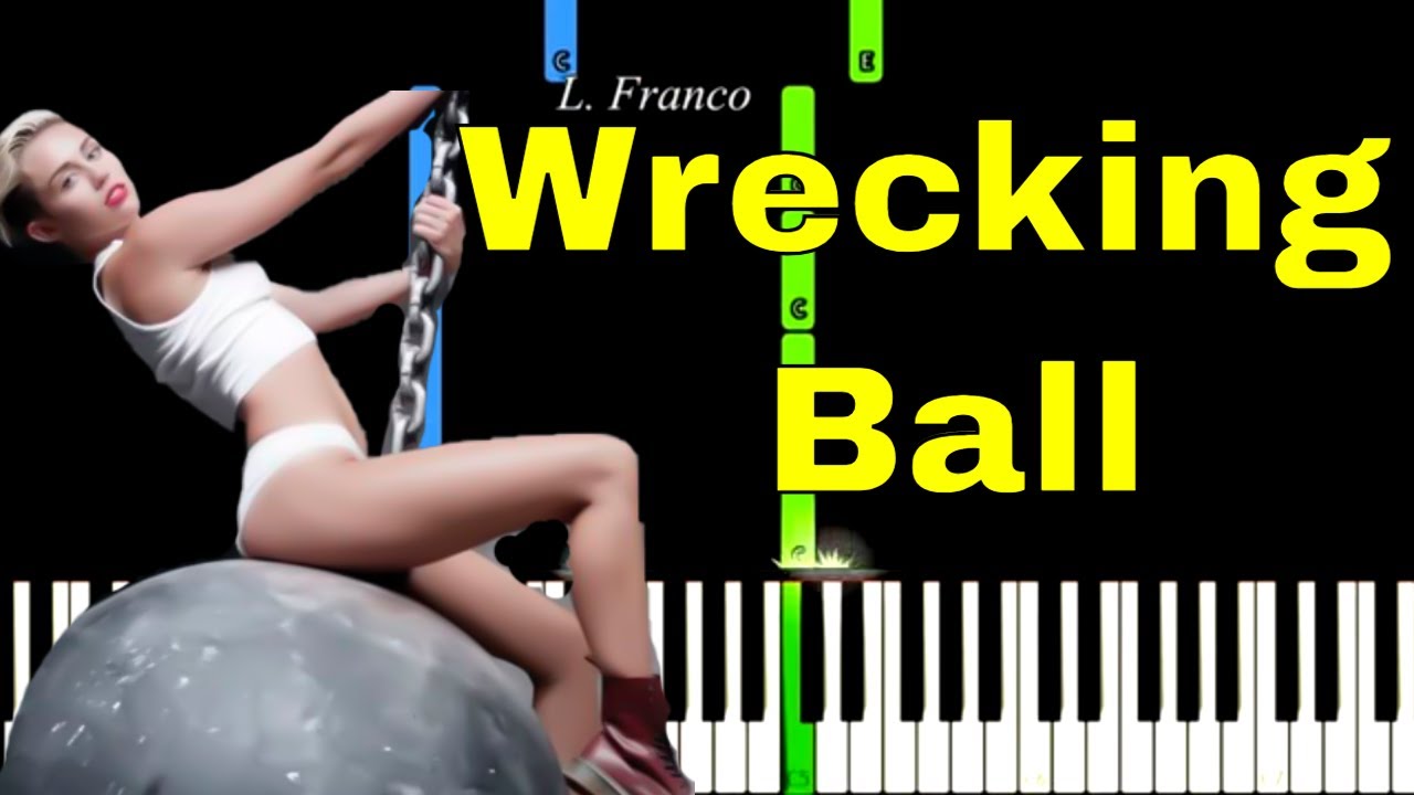 Miley Cyrus - Wrecking Ball - EASY Piano Tutorial by Franco