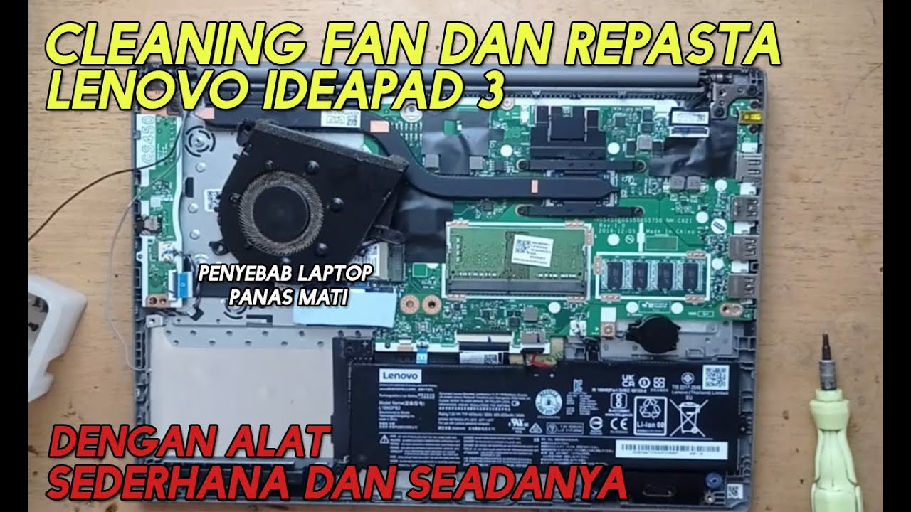 Cleaning Fan Lenovo Ideapad 3 | Cara Membersihkan Kipas Prosessor Lenovo Ideapad Slim 3