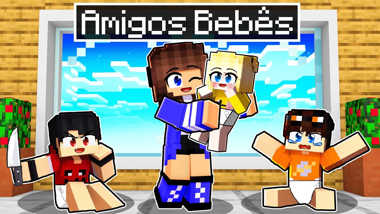 Os AMIGOS da MIIKA viraram BEBÊS no Minecraft ◂Miika▸
