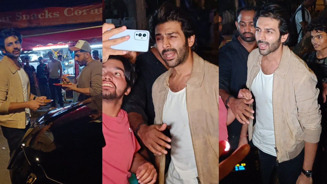 Kartik Aaryan Sunny Singh At Sagar Chinese & Amar Juice Centre Juhu