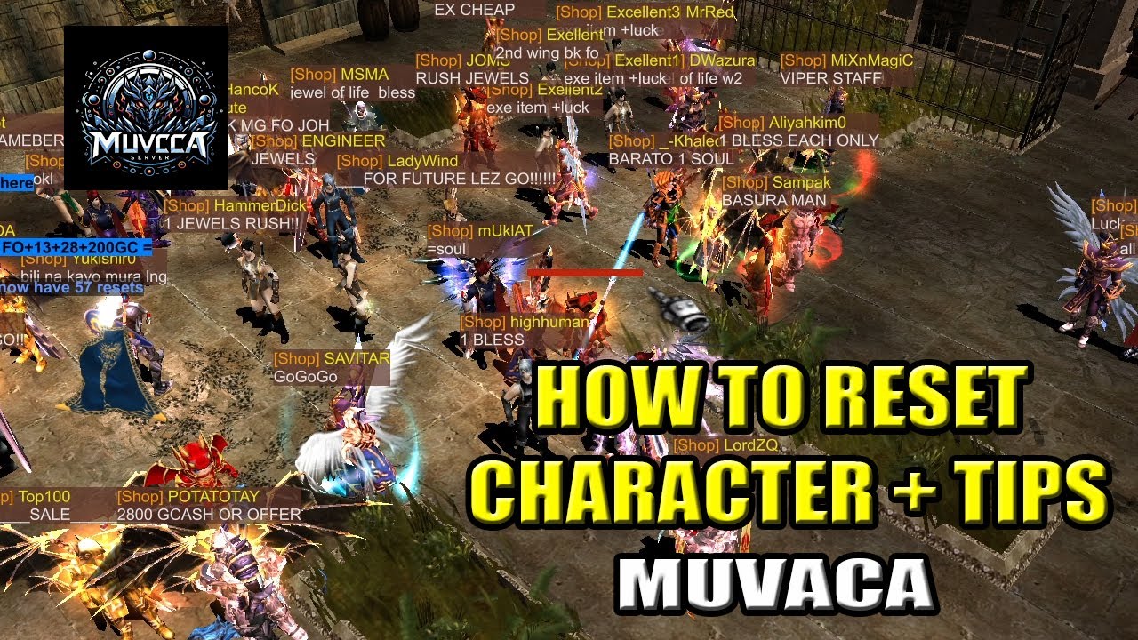 How to Reset Character + Level Up Tips  - MUVACA (PC & Mobile) (Filipino)