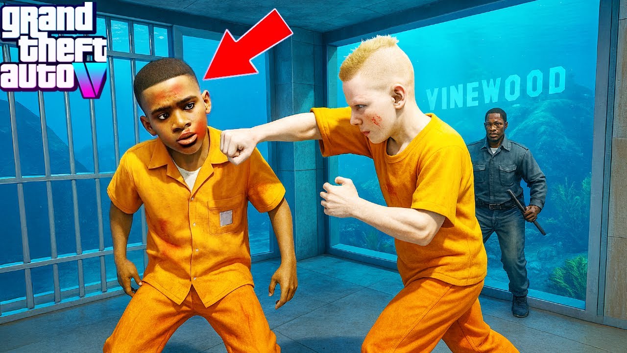 😱👶🏽💥Kid Franklin’s Prison Fight Gone WRONG😱👶🏽💥GTA 5 Kid Franklin Real Life Mod S1 EP9