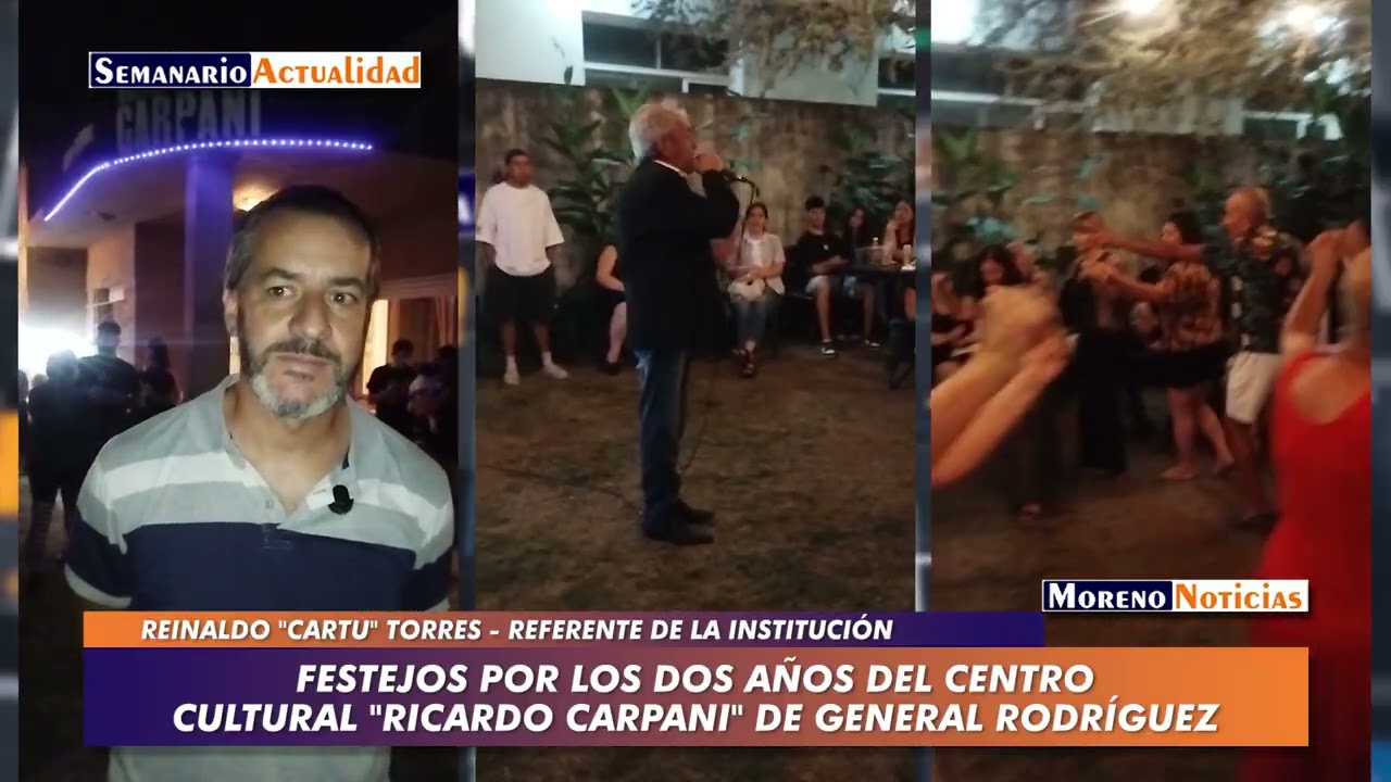 Festejos por los dos años del centro cultural “Ricardo Carpani” de General Rodríguez