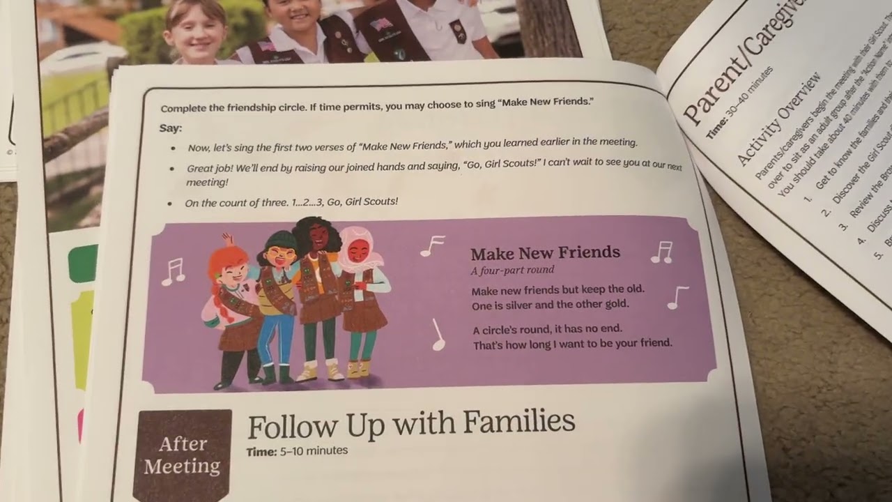 Girl Scouts Brownie Experience box #1: Welcome meeting