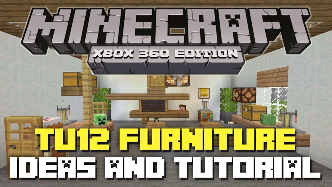 Minecraft Xbox 360: TU12 Furniture Ideas and Tutorial! (TU12 New Features)