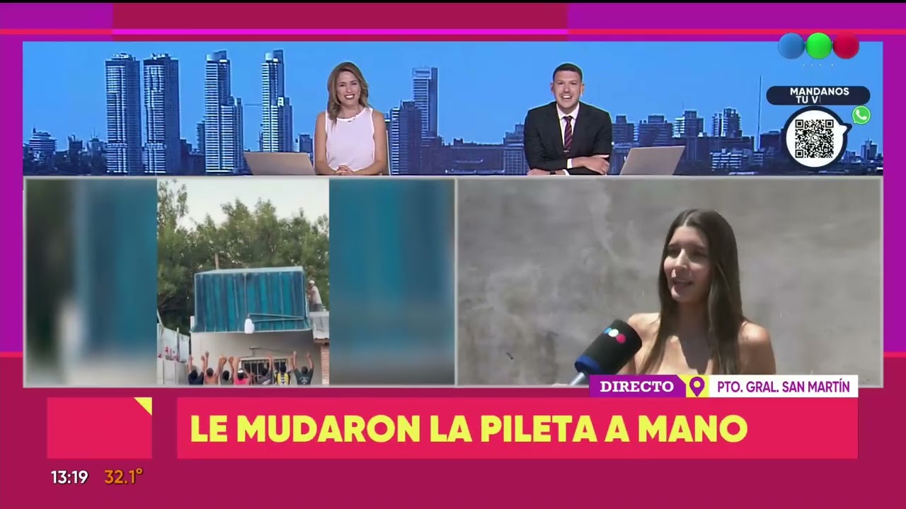 LE MUDARON LA PILETA A MANO / TELEFE ROSARIO
