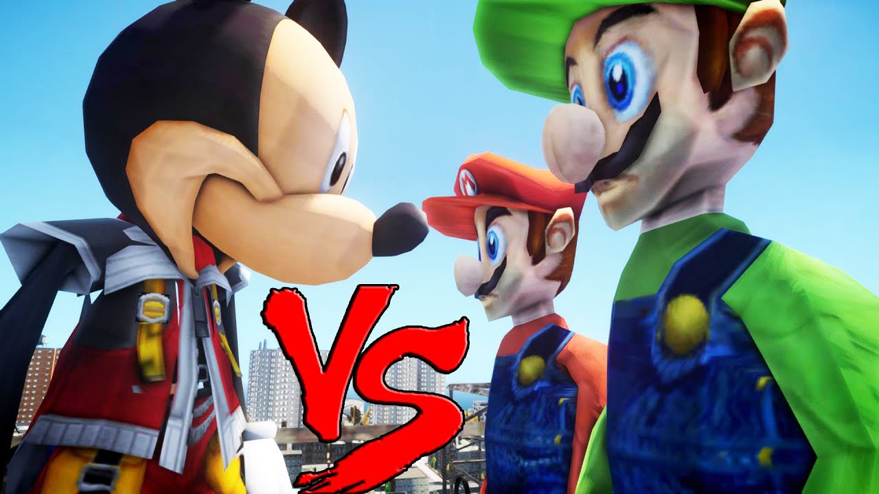 MICKEY MOUSE VS MARIO & LUIGI - GREAT BATTLE